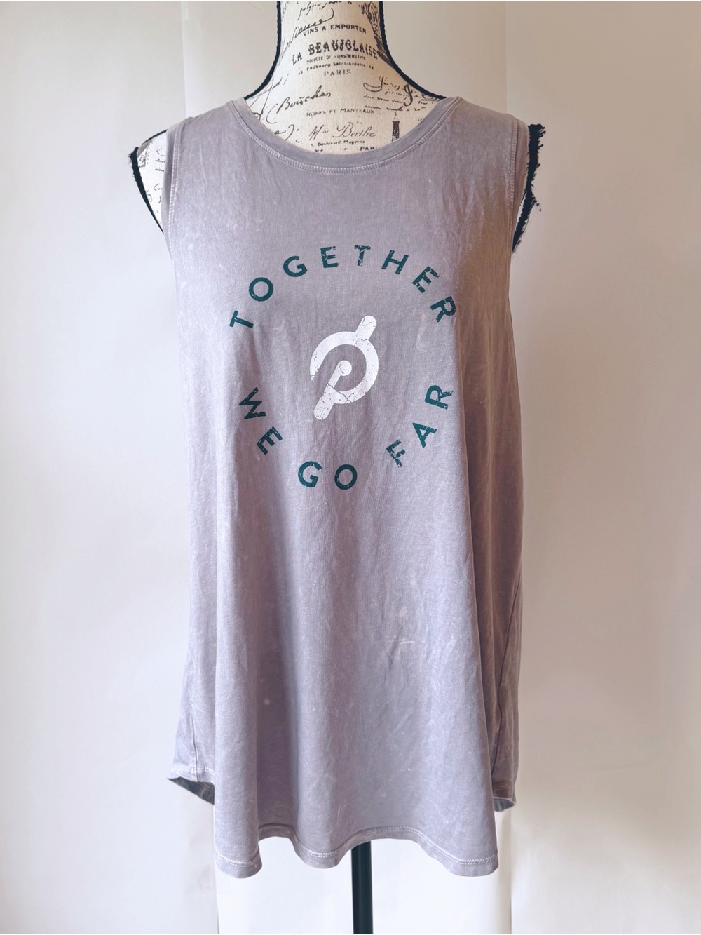 Peloton 'Together We Go Far' Sleeveless Muscle Tank - Gray 2X
